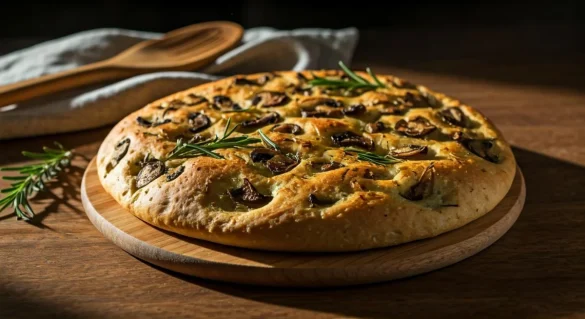 Herbed Focaccia with Mushrooms