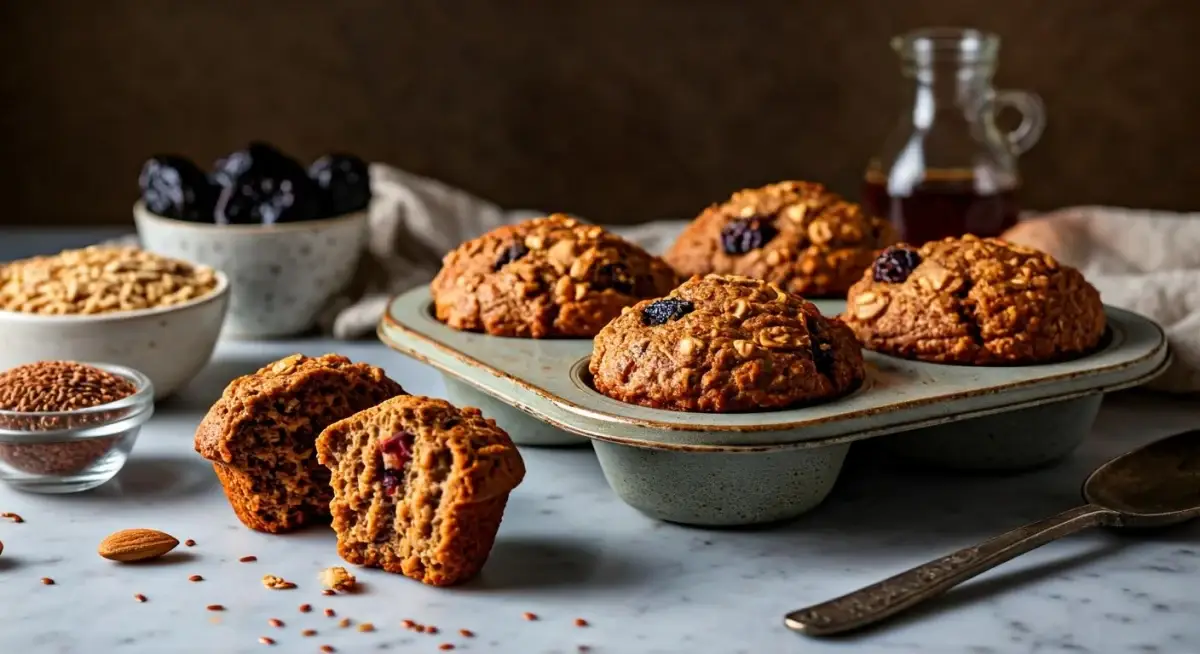 High-Fiber Bran Muffins Recipe: More Fiber Than Prunes in Every Bite - Slider